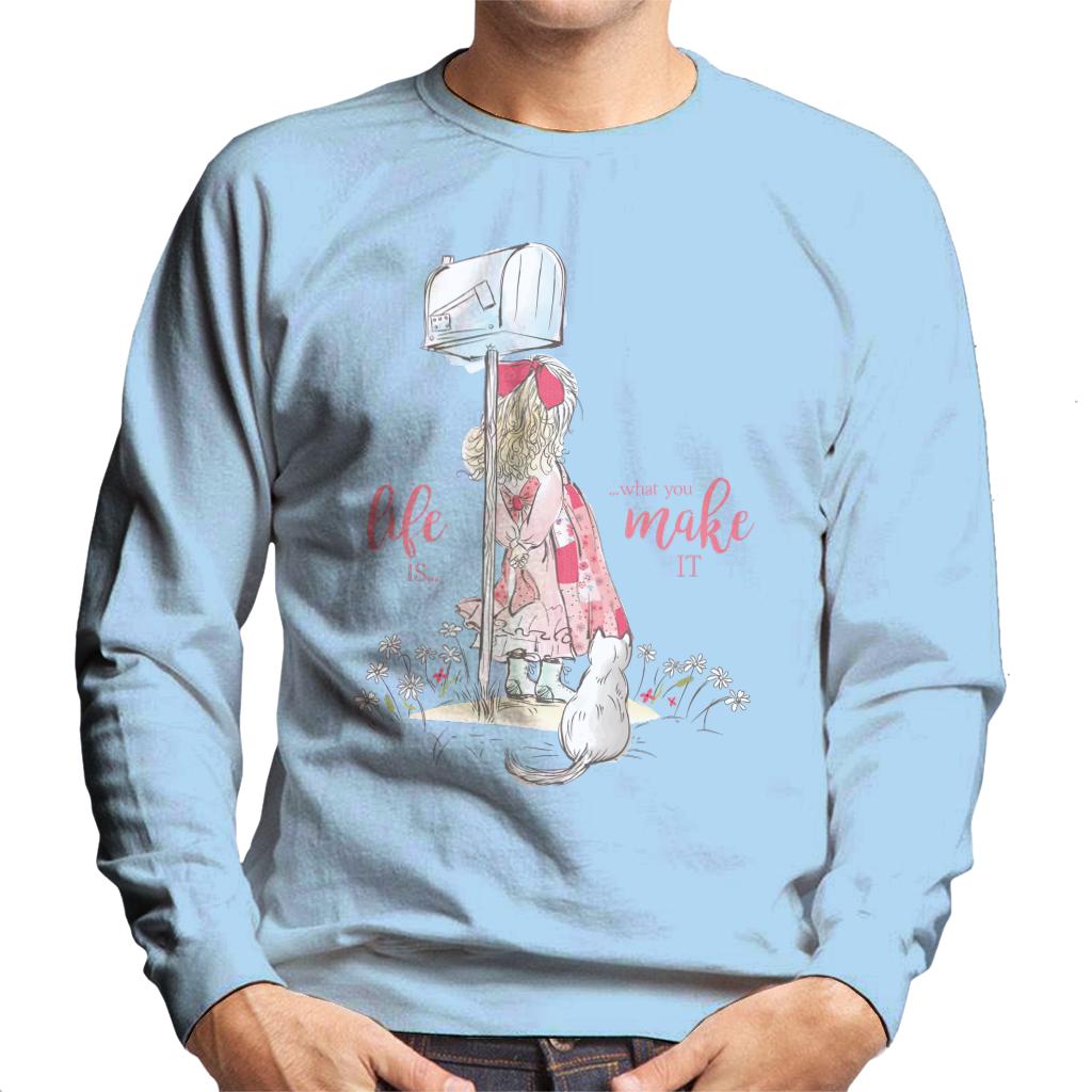 Holly Hobbie Classic Life Is What You Make It Men's Sweatshirt-ALL + EVERY