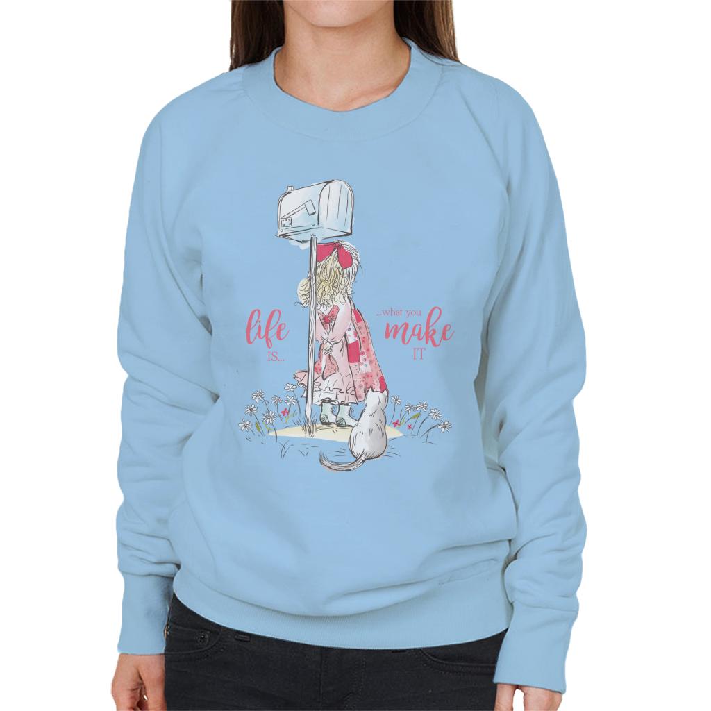 Holly Hobbie Classic Life Is What You Make It Women's Sweatshirt-ALL + EVERY