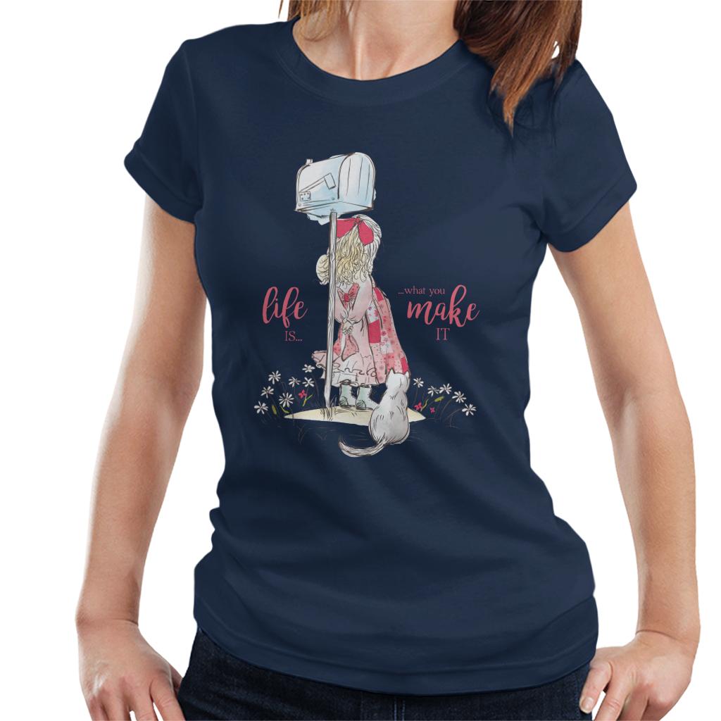 Holly Hobbie Classic Life Is What You Make It Women's T-Shirt-ALL + EVERY