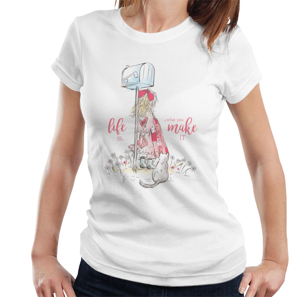 Holly Hobbie Classic Life Is What You Make It Women's T-Shirt-ALL + EVERY