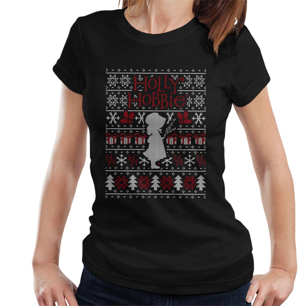 Holly Hobbie Heritage Christmas Silhouette Women's T-Shirt-ALL + EVERY