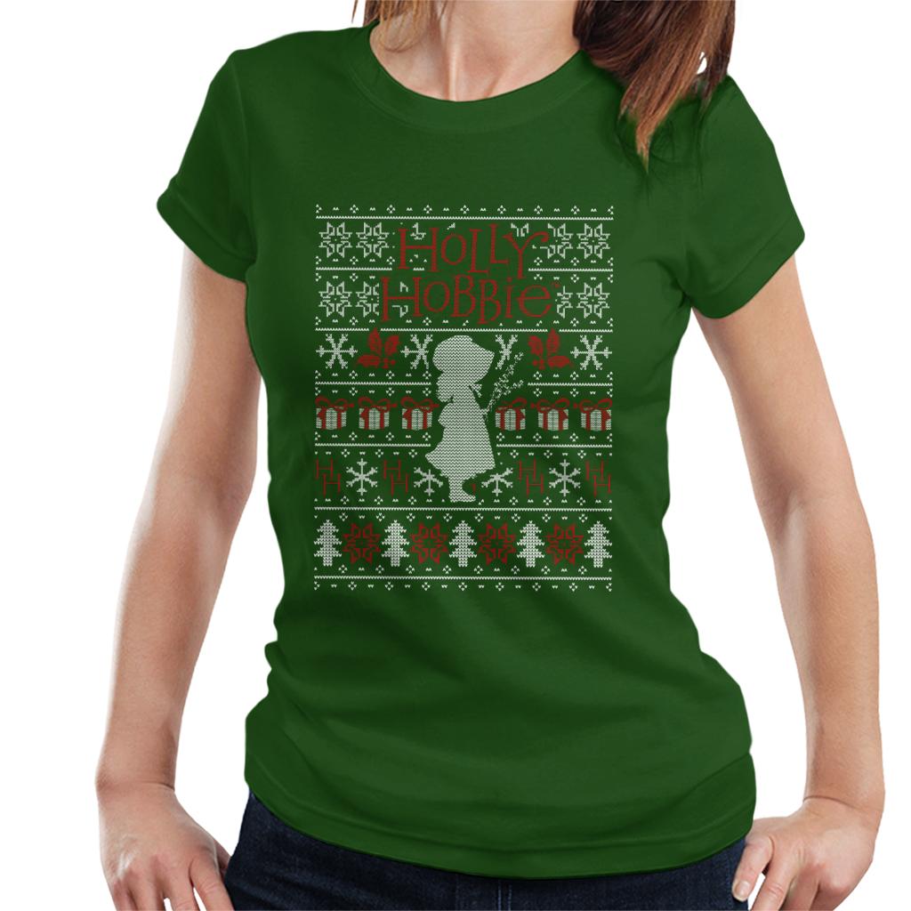 Holly Hobbie Heritage Christmas Silhouette Women's T-Shirt-ALL + EVERY