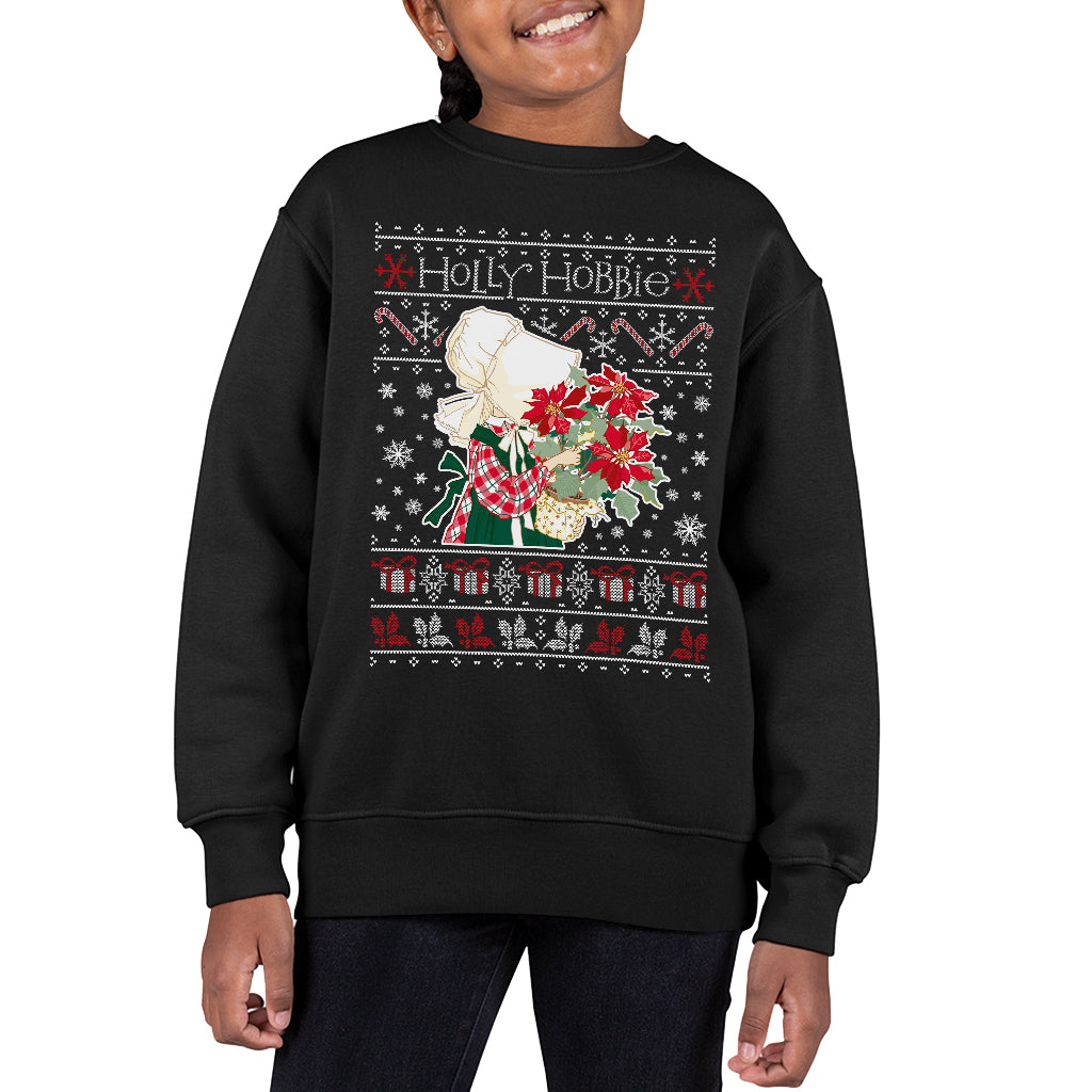 Holly Hobbie Heritage Christmas Holly Kid's Sweatshirt-ALL + EVERY