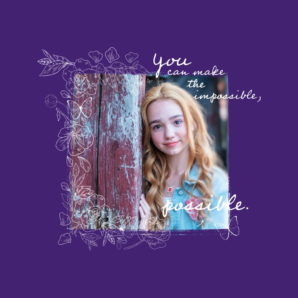 Holly Hobbie You Can Make The Impossible Possible White Text Women's T-Shirt-ALL + EVERY