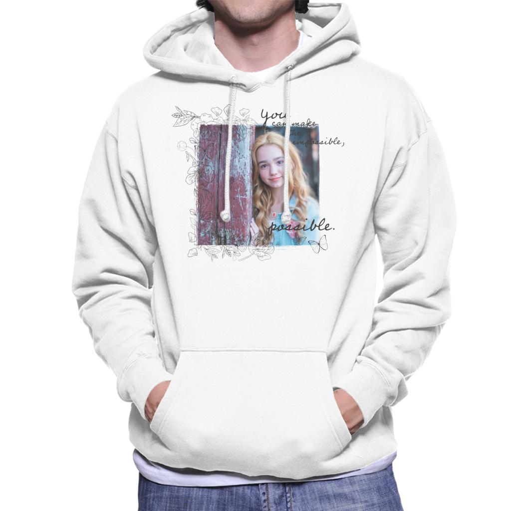 Holly Hobbie You Can Make The Impossible Possible Dark Text Men's Hooded Sweatshirt-ALL + EVERY