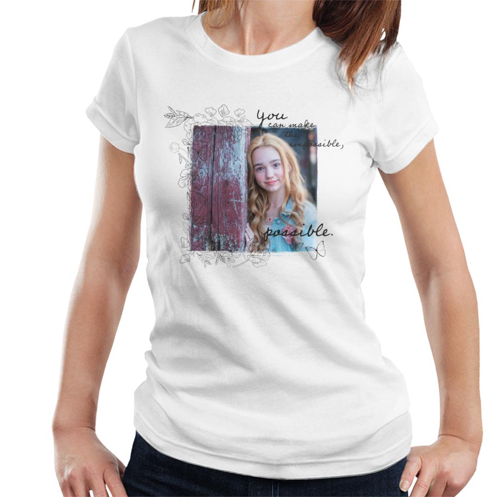 Holly Hobbie You Can Make The Impossible Possible Dark Text Women's T-Shirt-ALL + EVERY