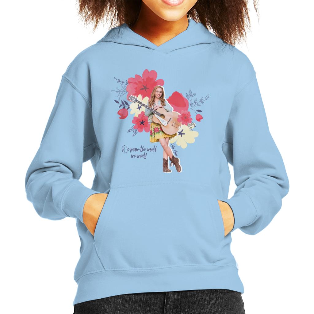 Holly Hobbie We Know The World We Want Kid's Hooded Sweatshirt-ALL + EVERY