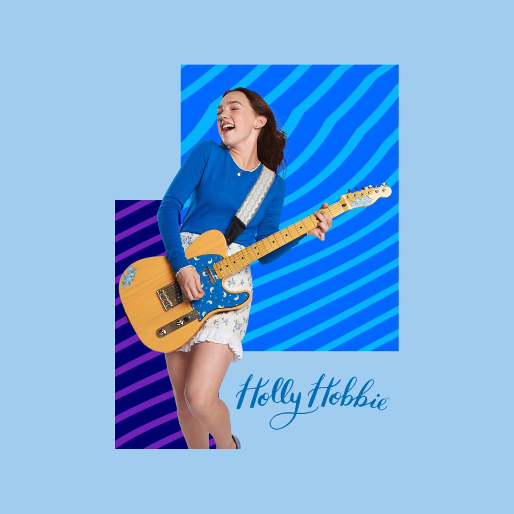 Holly Hobbie Playing Guitar Men's Sweatshirt-ALL + EVERY