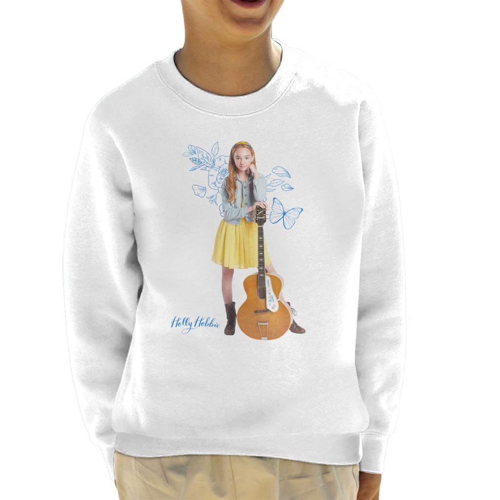 Holly Hobbie Blue Butterfly Silhouette Kid's Sweatshirt-ALL + EVERY