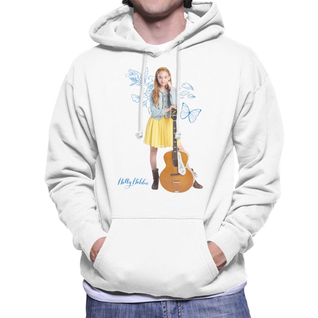 Holly Hobbie Blue Butterfly Silhouette Men's Hooded Sweatshirt-ALL + EVERY