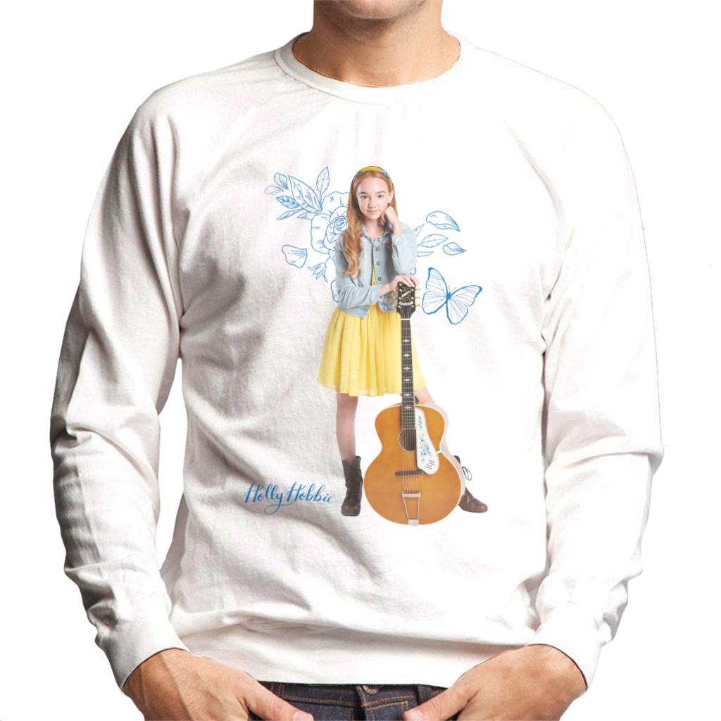 Holly Hobbie Blue Butterfly Silhouette Men's Sweatshirt-ALL + EVERY