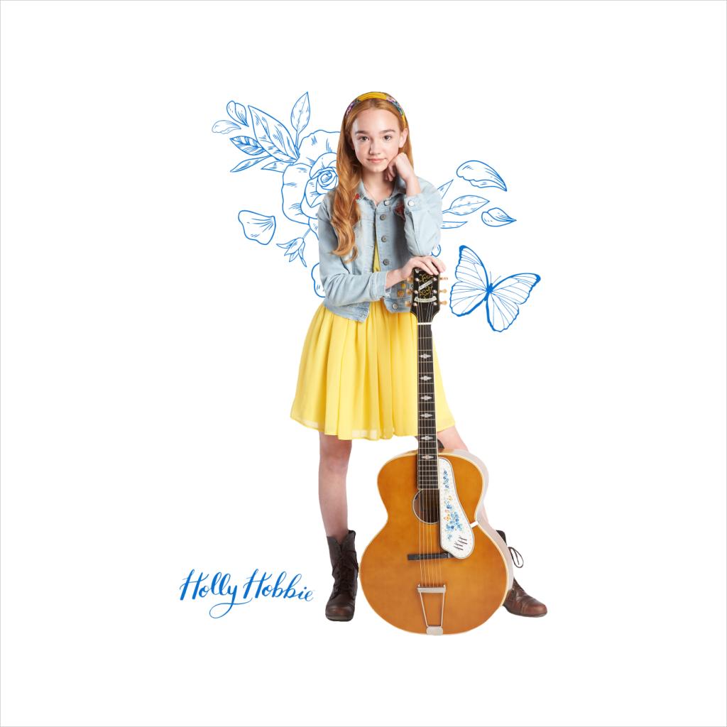 Holly Hobbie Blue Butterfly Silhouette Kid's T-Shirt-ALL + EVERY