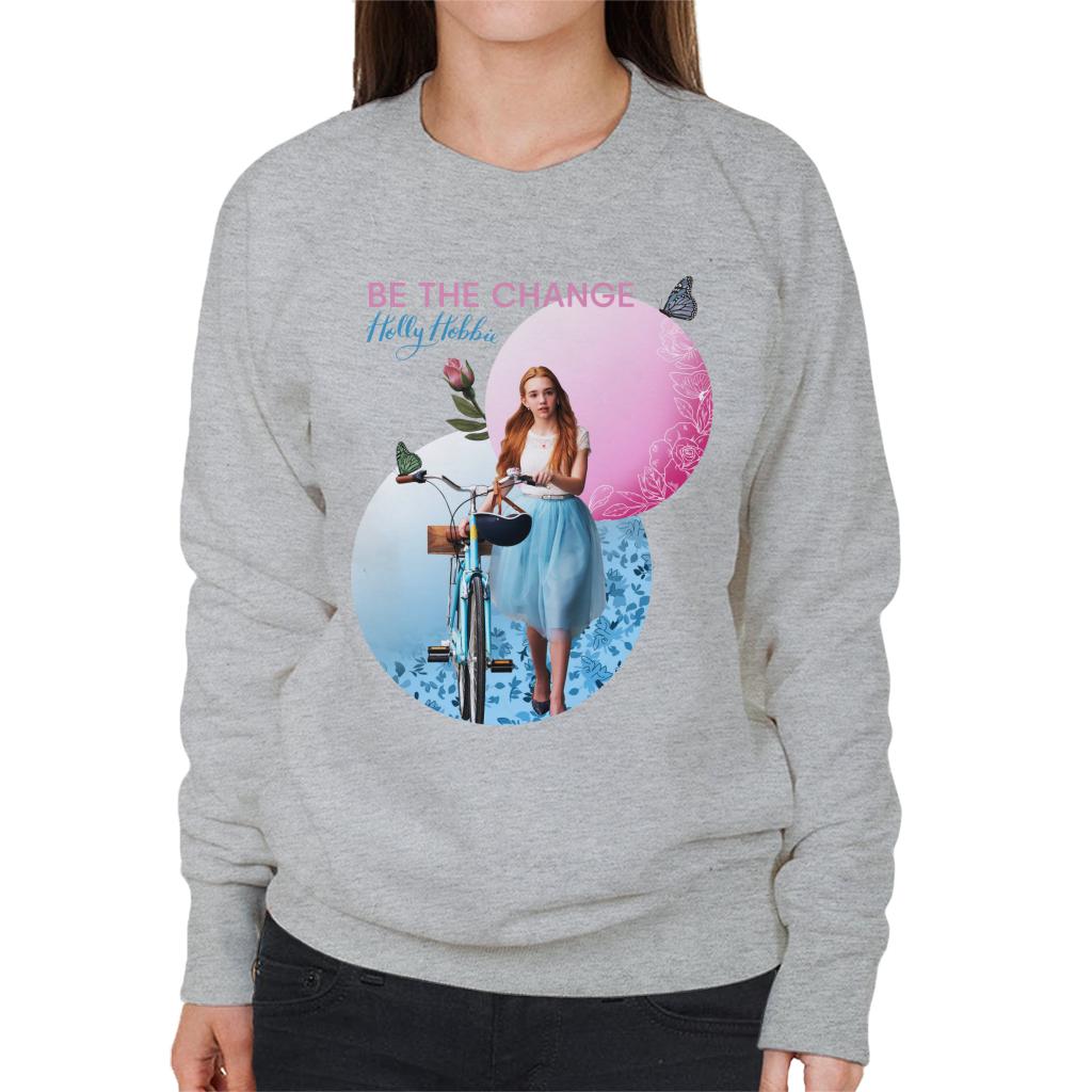 Holly Hobbie Holding Her Bike Women's Sweatshirt-ALL + EVERY