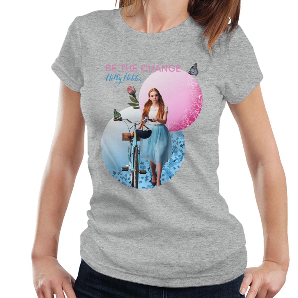 Holly Hobbie Holding Her Bike Women's T-Shirt-ALL + EVERY