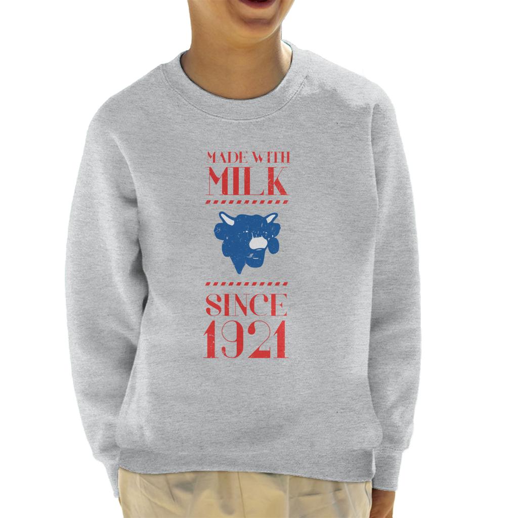 The Laughing Cow Made With Milk Since 1921 Kid's Sweatshirt-ALL + EVERY