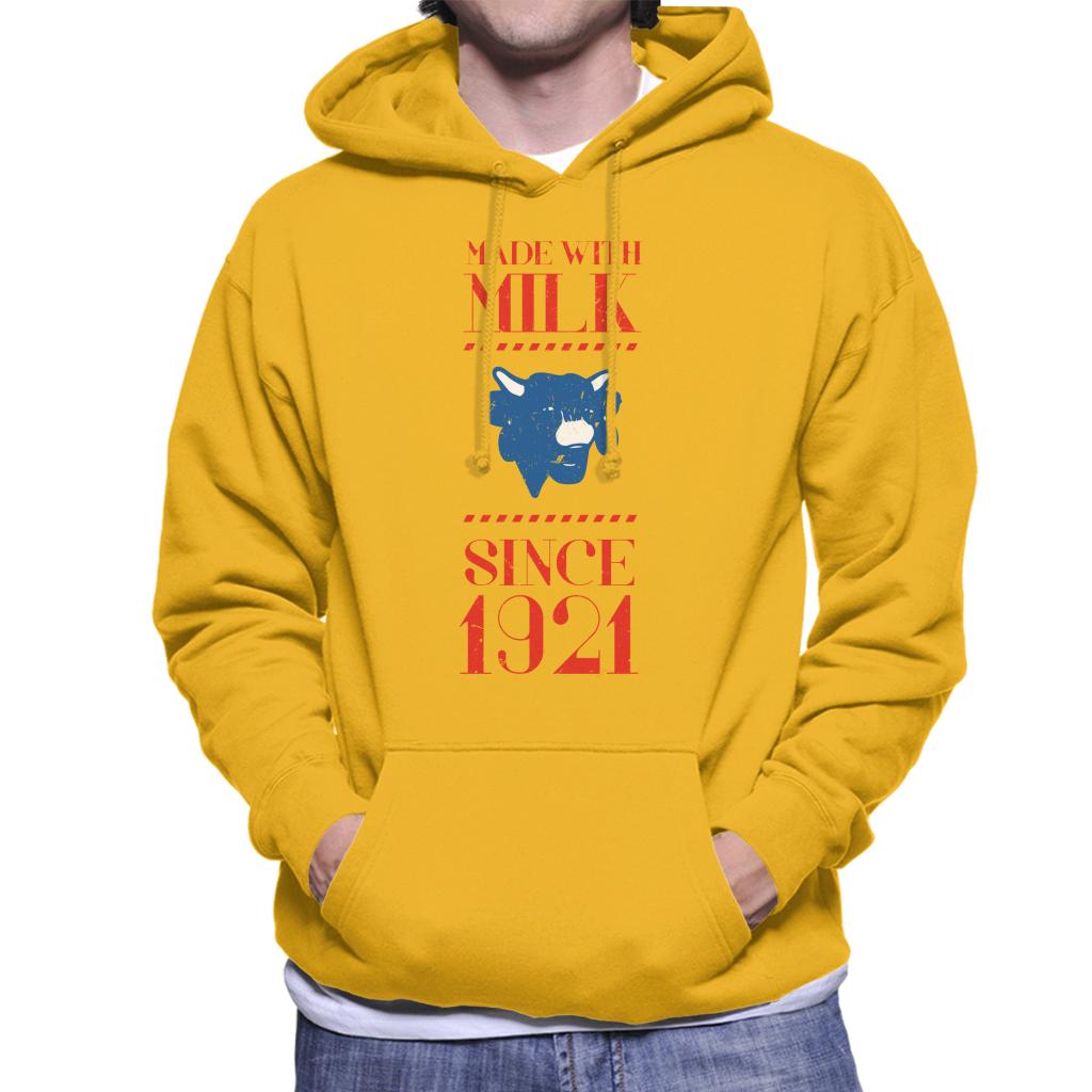 The Laughing Cow Made With Milk Since 1921 Men's Hooded Sweatshirt-ALL + EVERY