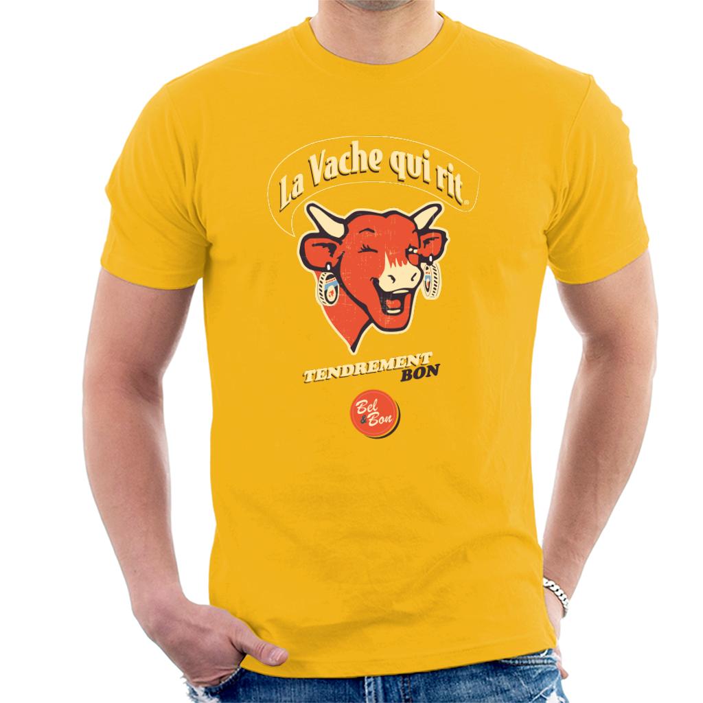 The Laughing Cow French Slogan Men's T-Shirt-ALL + EVERY