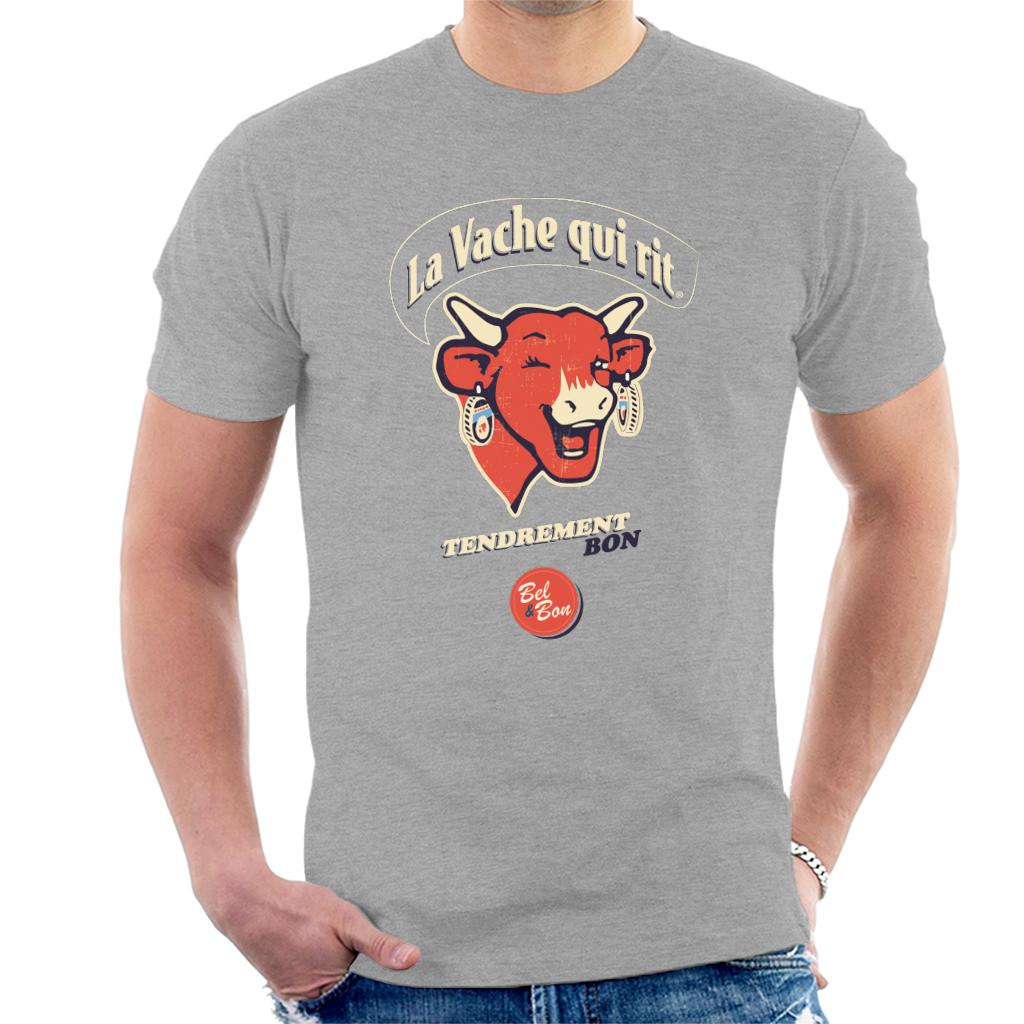 The Laughing Cow French Slogan Men's T-Shirt-ALL + EVERY