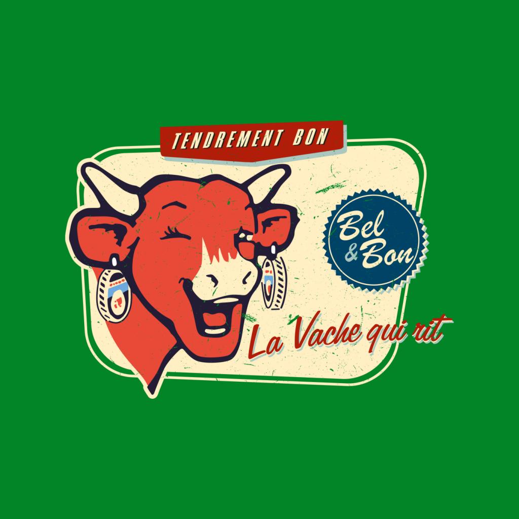 The Laughing Cow La Vache Qui Rit Retro Distressed Women's Sweatshirt-ALL + EVERY