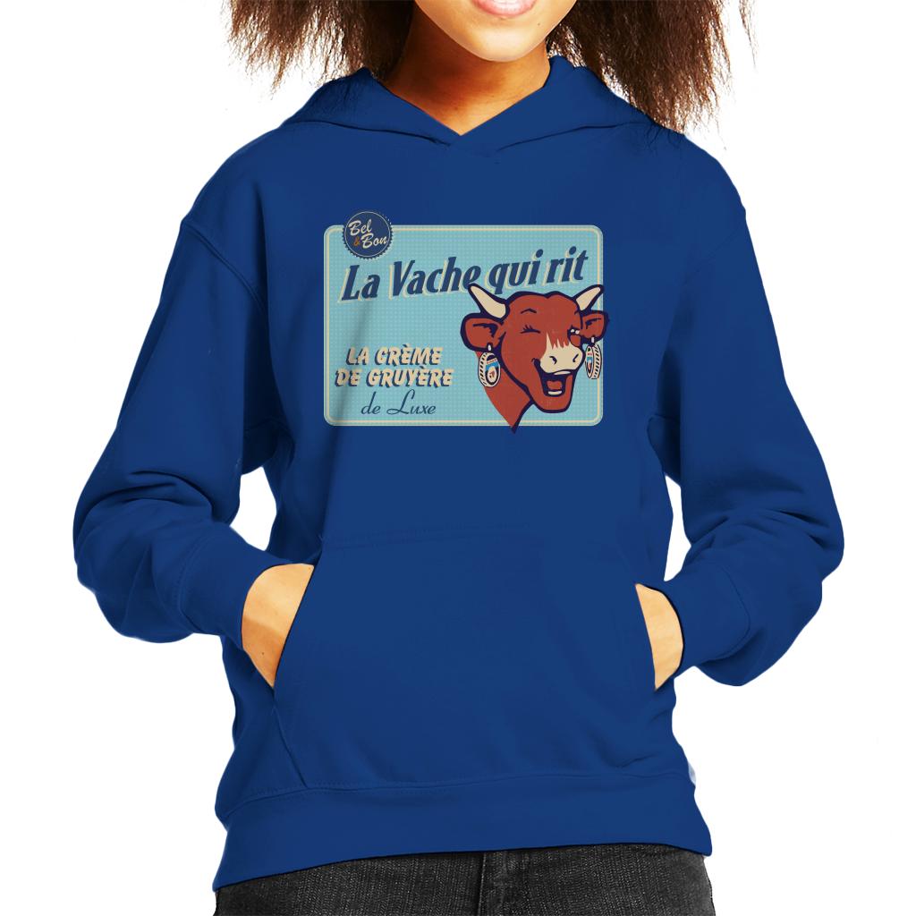 The Laughing Cow Luxury Cream Of Gruyere Kid's Hooded Sweatshirt-ALL + EVERY