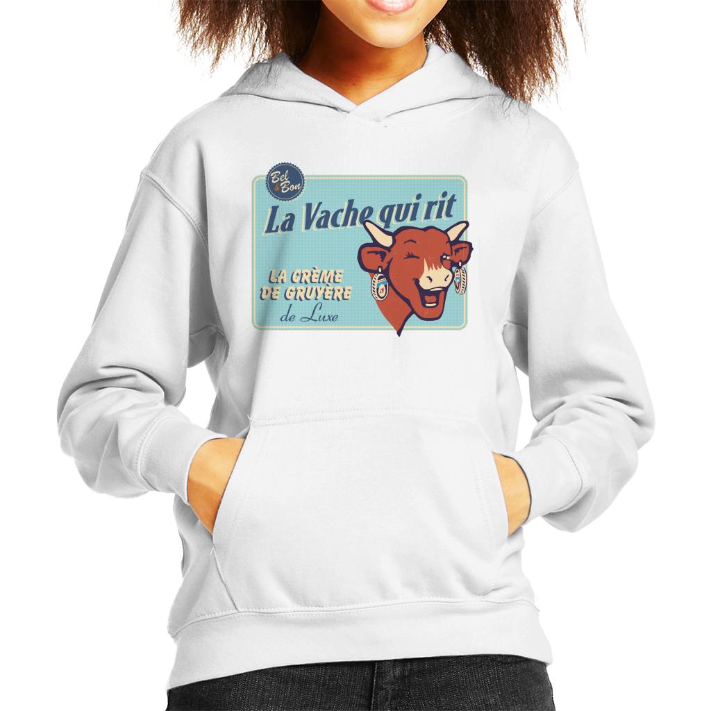 The Laughing Cow Luxury Cream Of Gruyere Kid's Hooded Sweatshirt-ALL + EVERY