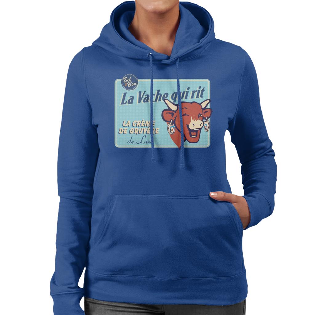 The Laughing Cow Luxury Cream Of Gruyere Women's Hooded Sweatshirt-ALL + EVERY