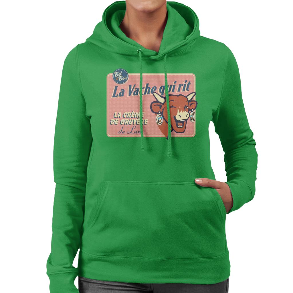 The Laughing Cow La Creme De Gruyere De Luxe Women's Hooded Sweatshirt-ALL + EVERY