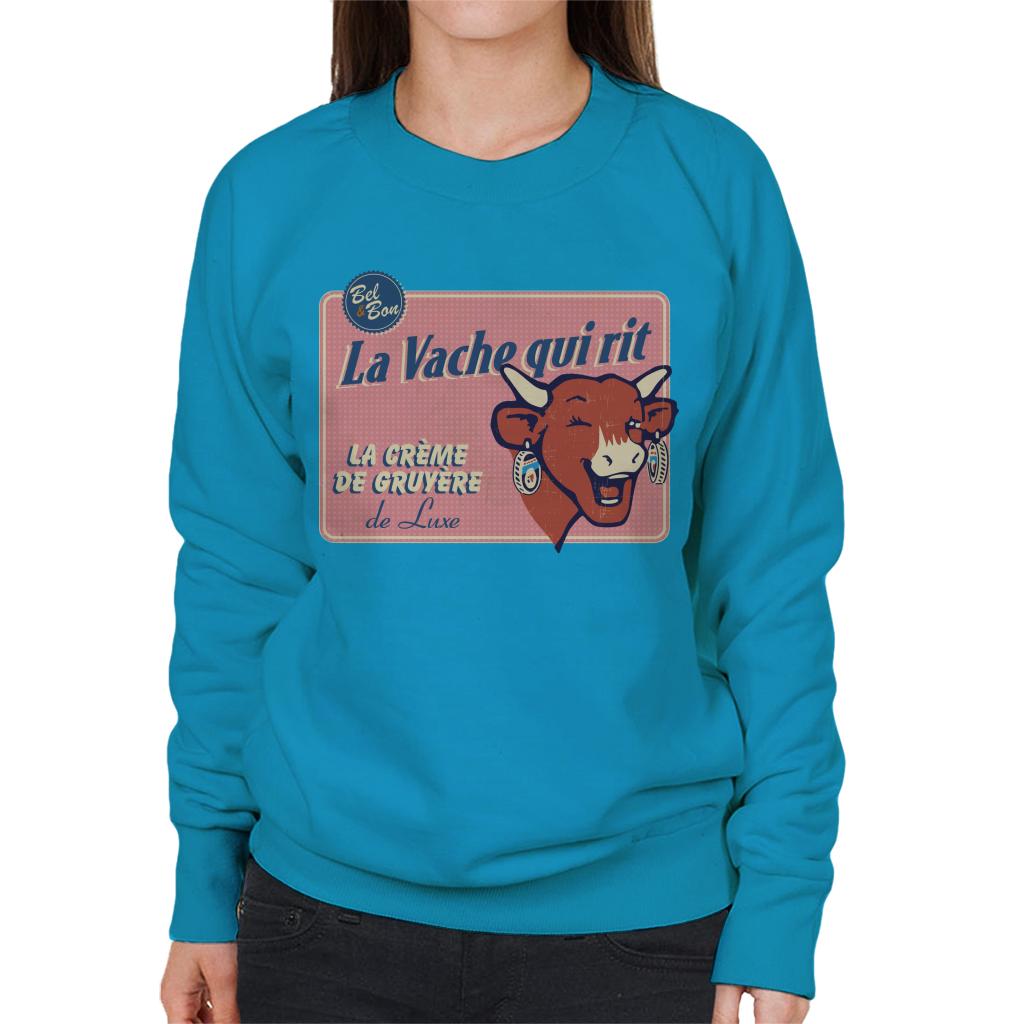 The Laughing Cow La Creme De Gruyere De Luxe Women's Sweatshirt-ALL + EVERY
