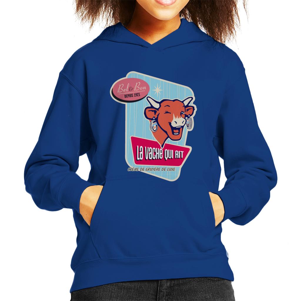 The Laughing Cow Bel And Bon Depuis 1921 Kid's Hooded Sweatshirt-ALL + EVERY