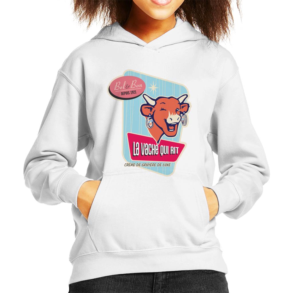 The Laughing Cow Bel And Bon Depuis 1921 Kid's Hooded Sweatshirt-ALL + EVERY