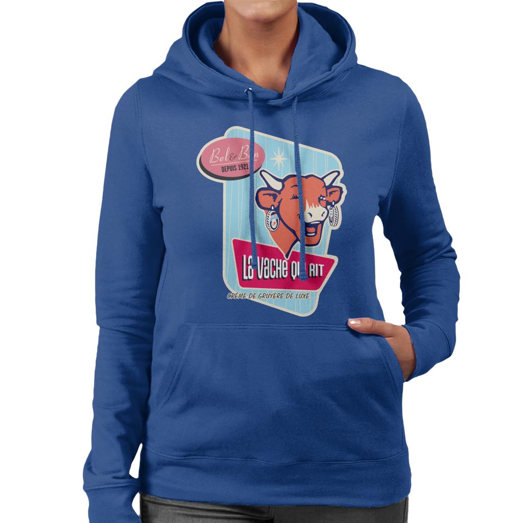 The Laughing Cow Bel And Bon Depuis 1921 Women's Hooded Sweatshirt-ALL + EVERY