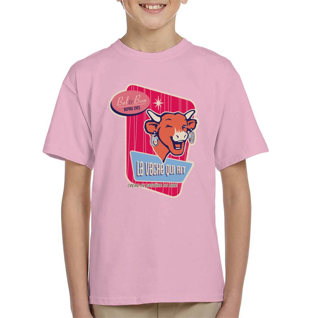 The Laughing Cow Winking Bel And Bon Kid's T-Shirt-ALL + EVERY