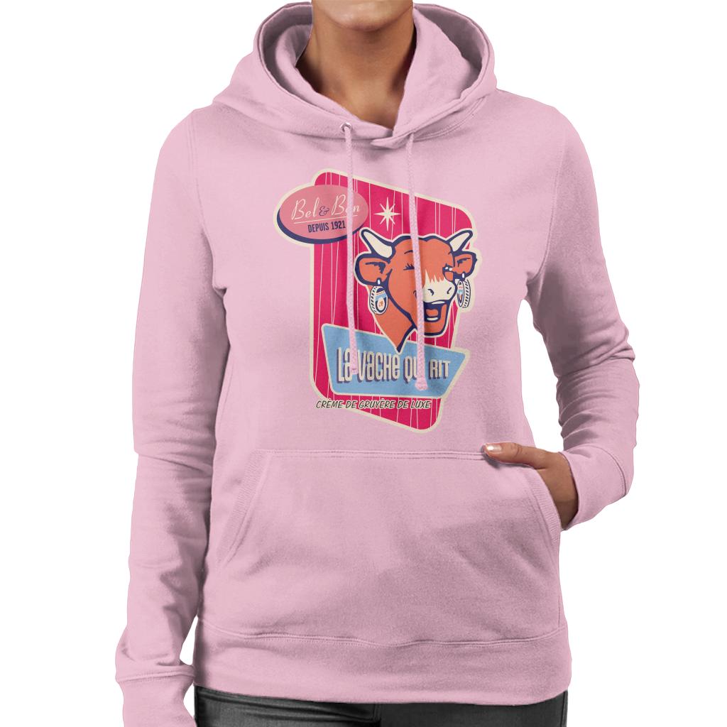 The Laughing Cow Winking Bel And Bon Women's Hooded Sweatshirt-ALL + EVERY
