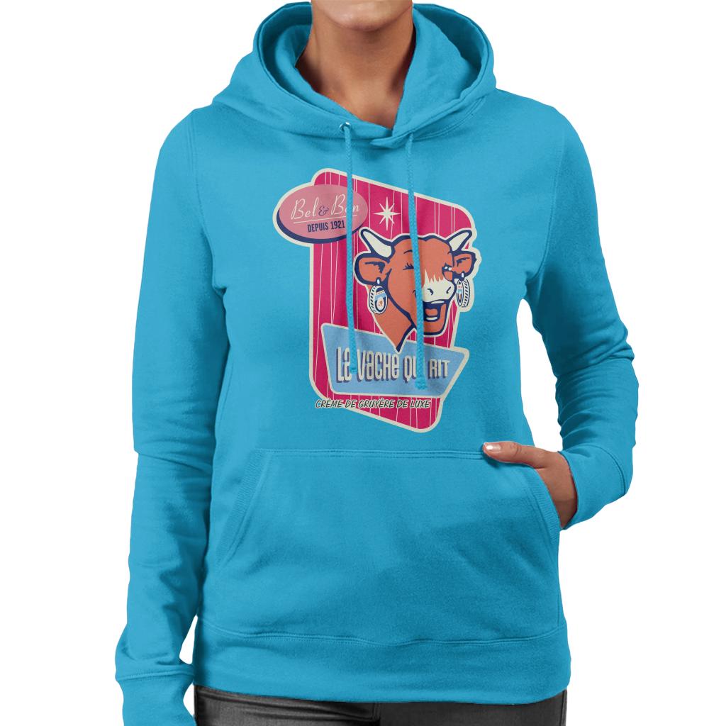 The Laughing Cow Winking Bel And Bon Women's Hooded Sweatshirt-ALL + EVERY
