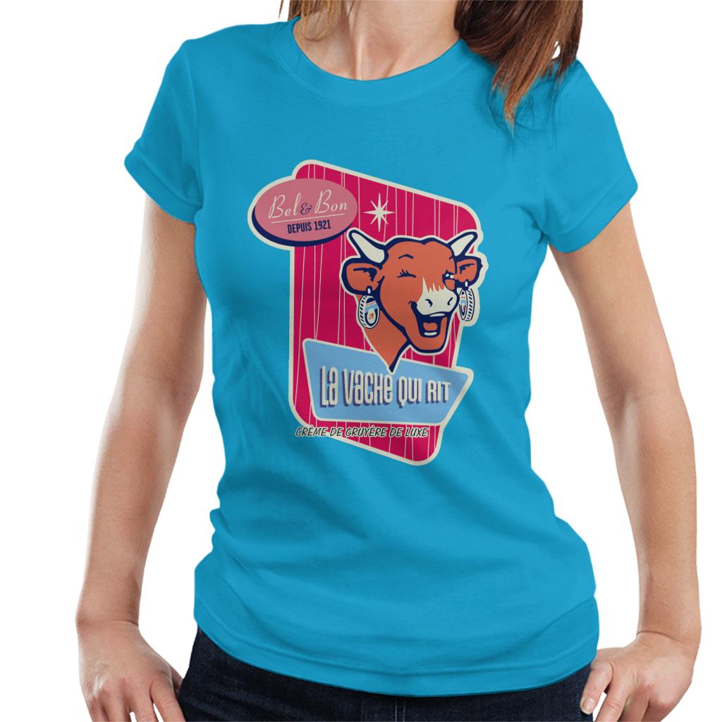 The Laughing Cow Winking Bel And Bon Women's T-Shirt-ALL + EVERY