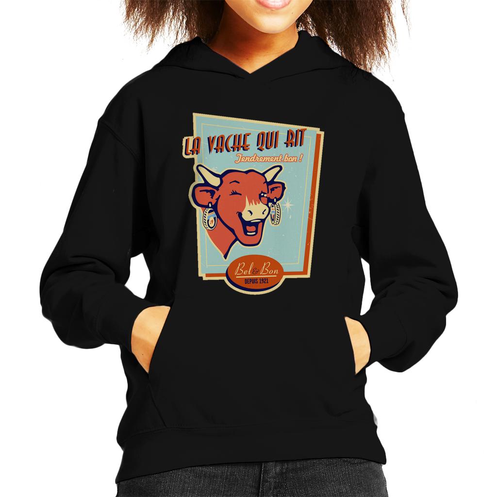 The Laughing Cow For Cheese Lovers Kid's Hooded Sweatshirt-ALL + EVERY