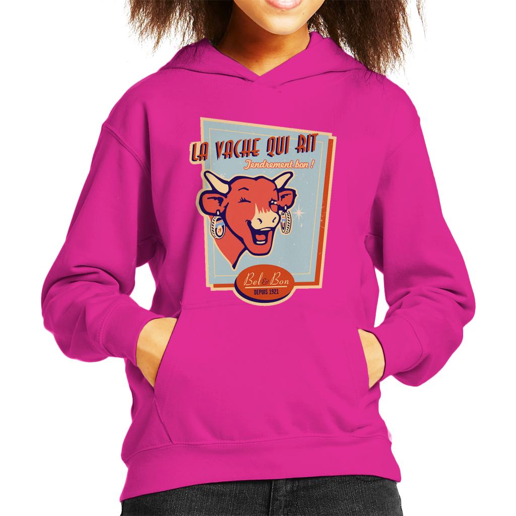 The Laughing Cow For Cheese Lovers Kid's Hooded Sweatshirt-ALL + EVERY