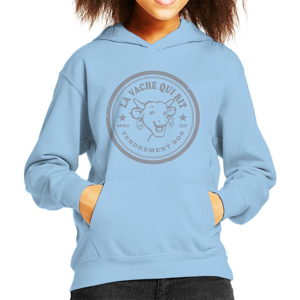 The Laughing Cow Badge Logo Kid's Hooded Sweatshirt-ALL + EVERY