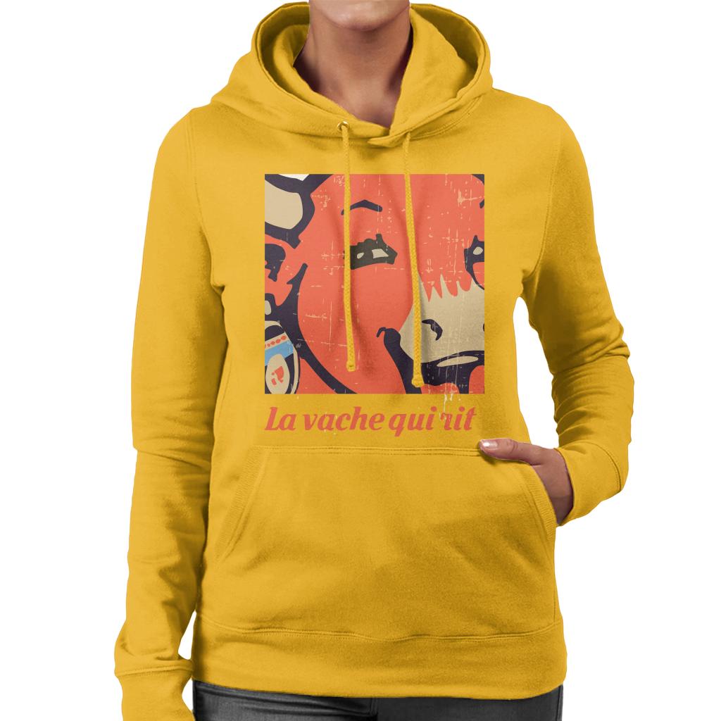 The Laughing Cow La Vache Qui Rit Close Up Women's Hooded Sweatshirt-ALL + EVERY