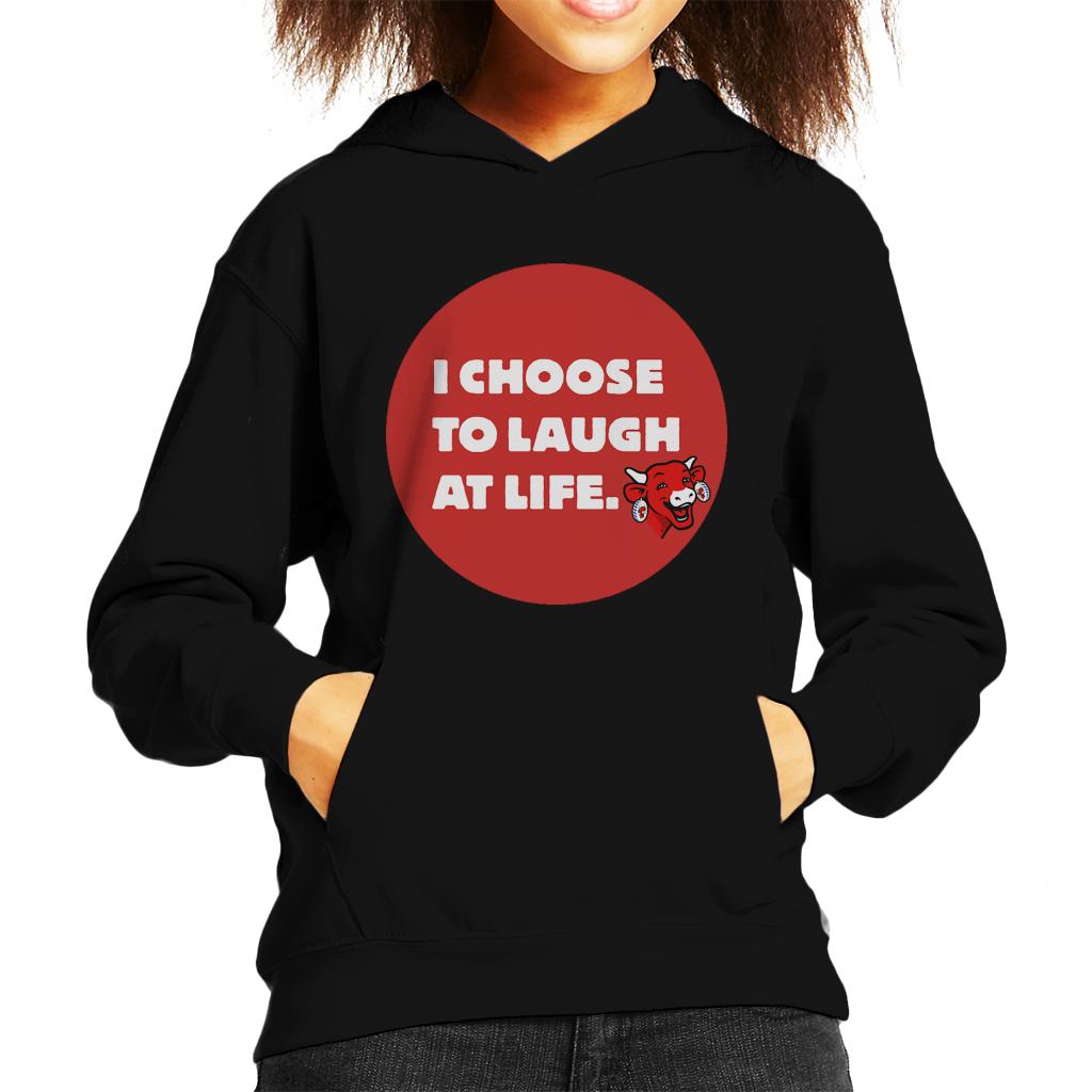 The Laughing Cow I Choose To Laugh At Life Kid's Hooded Sweatshirt-ALL + EVERY