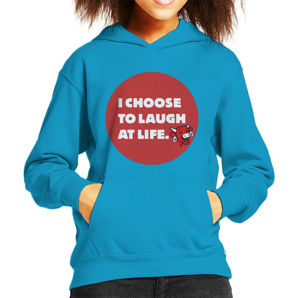 The Laughing Cow I Choose To Laugh At Life Kid's Hooded Sweatshirt-ALL + EVERY