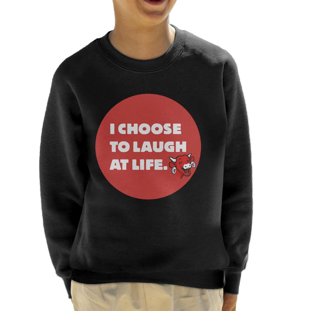 The Laughing Cow I Choose To Laugh At Life Kid's Sweatshirt-ALL + EVERY