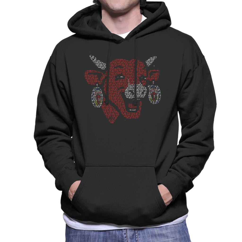 The Laughing Cow La Vache Qui Rit Outline Men's Hooded Sweatshirt-ALL + EVERY