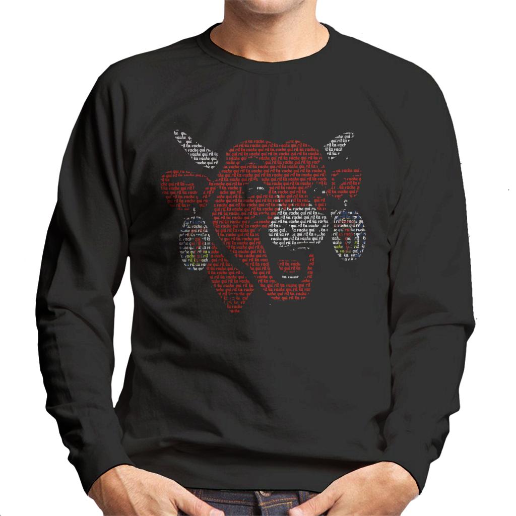 The Laughing Cow La Vache Qui Rit Outline Men's Sweatshirt-ALL + EVERY