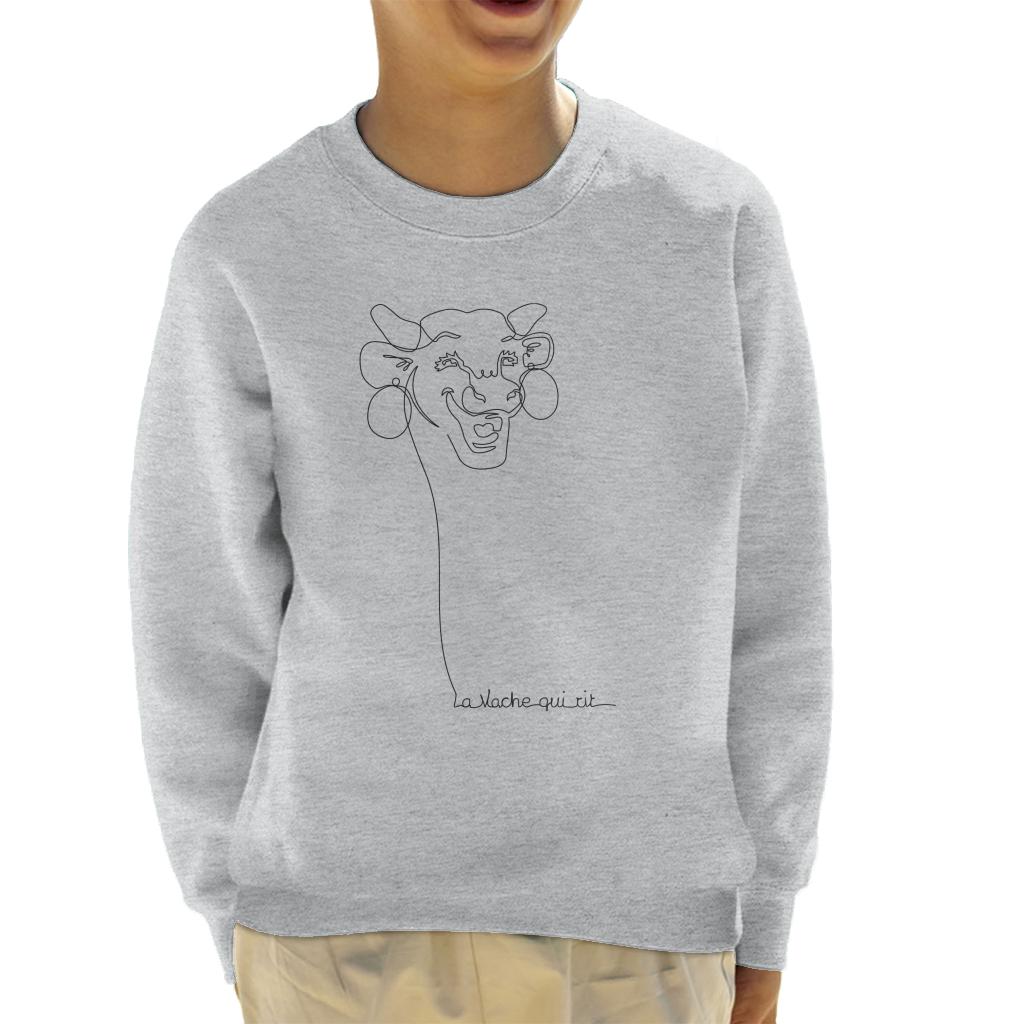 The Laughing Cow Handwritten Outline Kid's Sweatshirt-ALL + EVERY