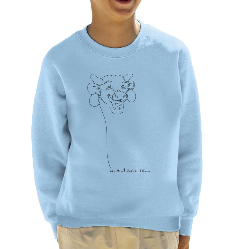 The Laughing Cow Handwritten Outline Kid's Sweatshirt-ALL + EVERY