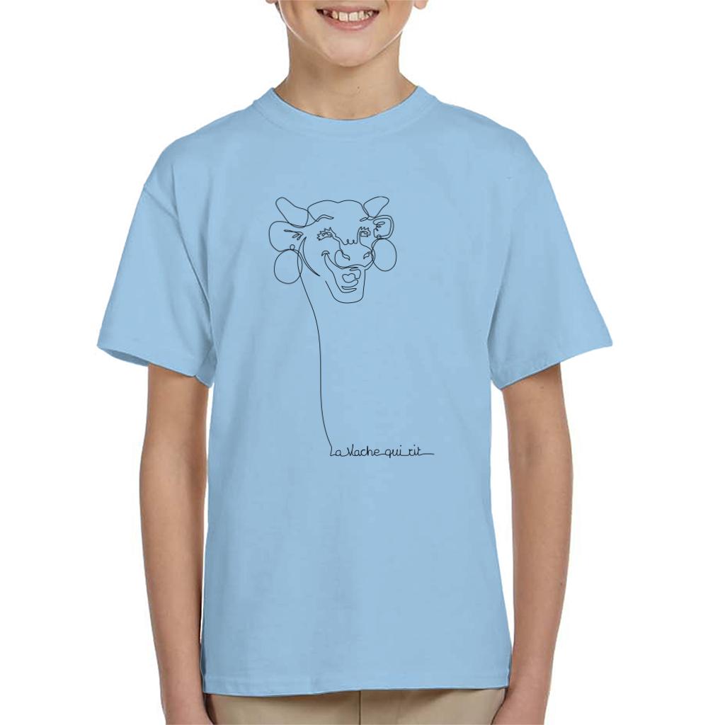 The Laughing Cow Handwritten Outline Kid's T-Shirt-ALL + EVERY