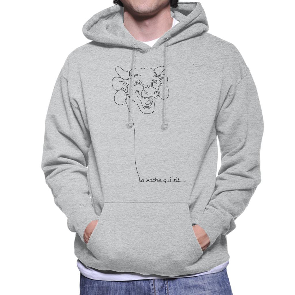 The Laughing Cow Handwritten Outline Men's Hooded Sweatshirt-ALL + EVERY