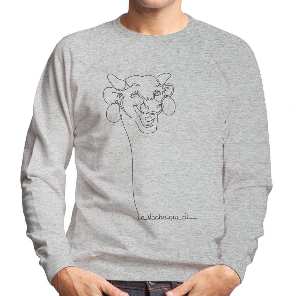 The Laughing Cow Handwritten Outline Men's Sweatshirt-ALL + EVERY