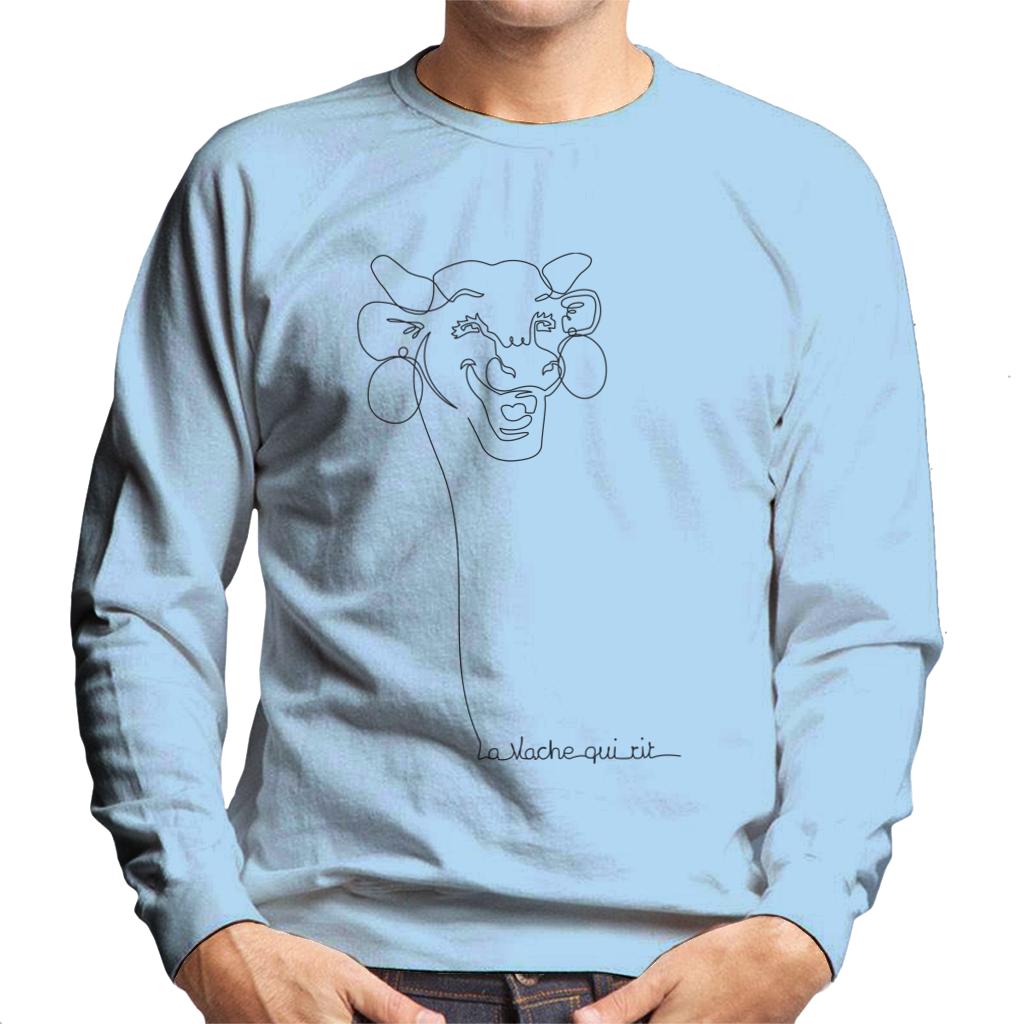 The Laughing Cow Handwritten Outline Men's Sweatshirt-ALL + EVERY